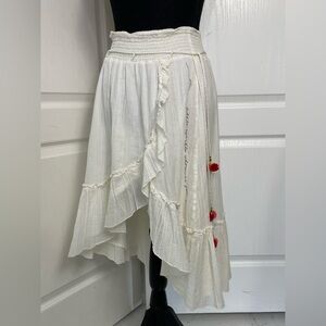 Odd Molly Love Crush skirt size 1 / S/M asymmetrical light off white